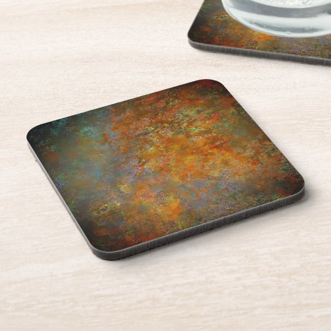 Industrial  Rustic Rust Inspired Art Home Interior Coaster (Left Side)