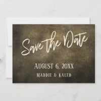 Industrial Save the Date Lights Typographie Décont
