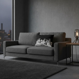 Industrial Skyline Accent Pillow