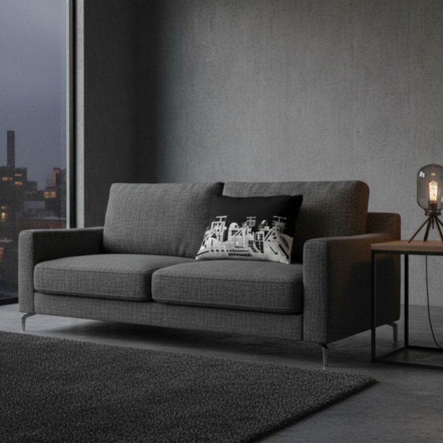 Industrial Skyline Accent Pillow (Creator Uploaded)