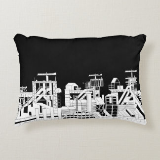 Industrial Skyline Accent Pillow