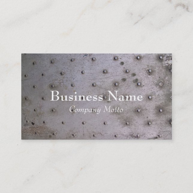 Industrial steel sheet metal business card (Front)
