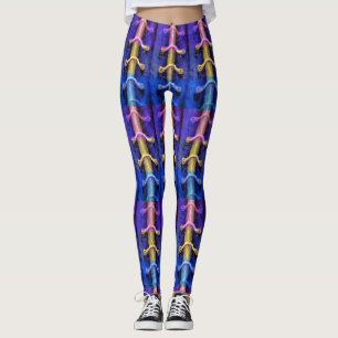 Industrial Urban Multicolored Abstract Design Leggings