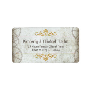 Industrial Vintage Steampunk Wedding Label