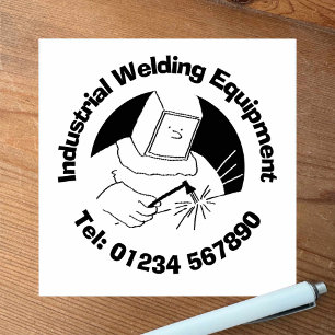 Industrial Welding Equipment Business. Rubber Stamp