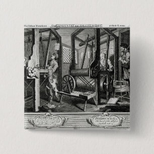 Industry and Idleness 2 Inch Square Button