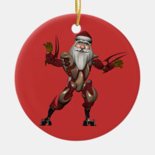 Industry Robot Santa Claus Ceramic Ornament