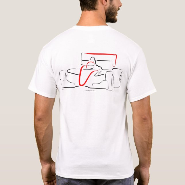 Indy Lights 1 Black and Red Back T-Shirt (Back)