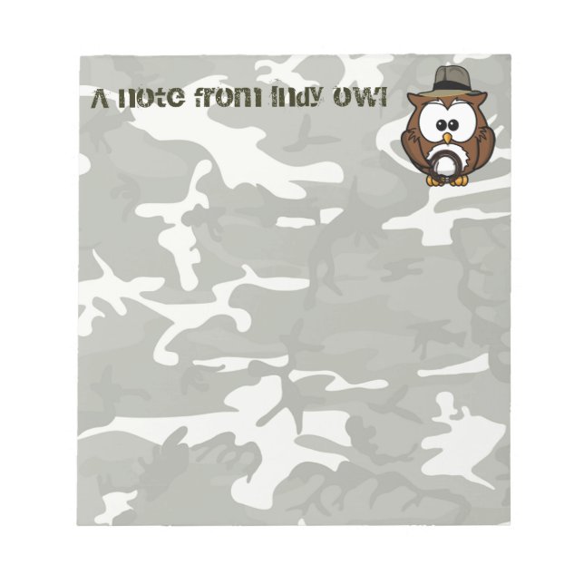Indy owl notepad (Front)