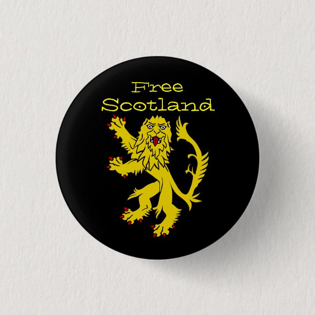 Indy Scotland Lion Rampant Pinback 1 Inch Round Button (Front)