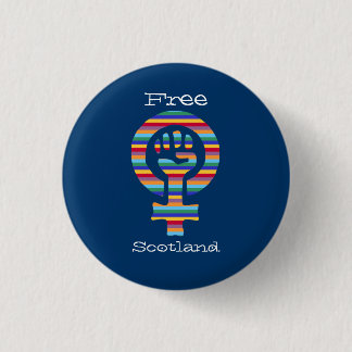 Indy Scottish Independence Feminist Symbol Pinback 1 Inch Round Button