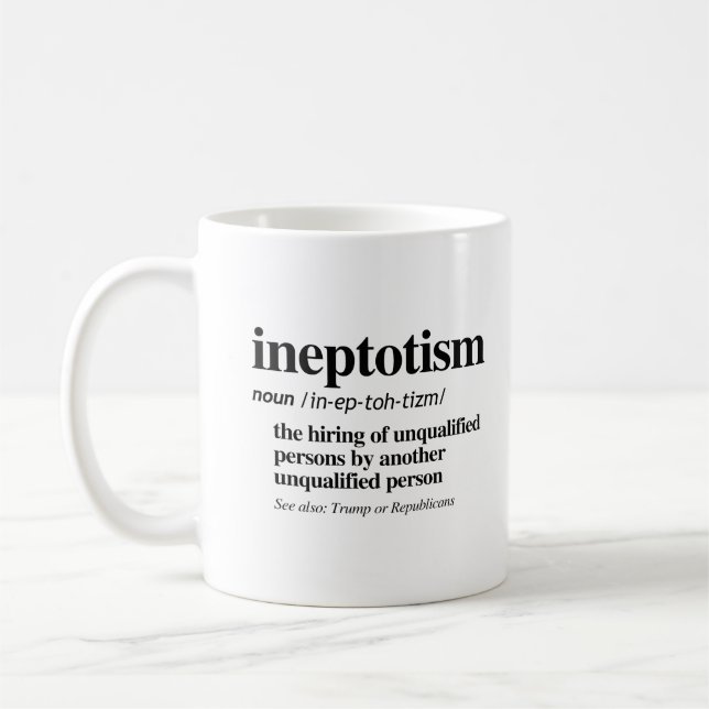 Ineptotisme Définition Mug (Gauche)