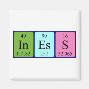 Iness périodique nom de la table aimant