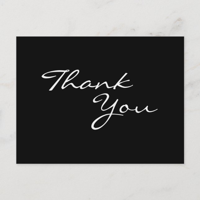 Inexpensive and Trendy Way To Say Thank You Postcard (Front)