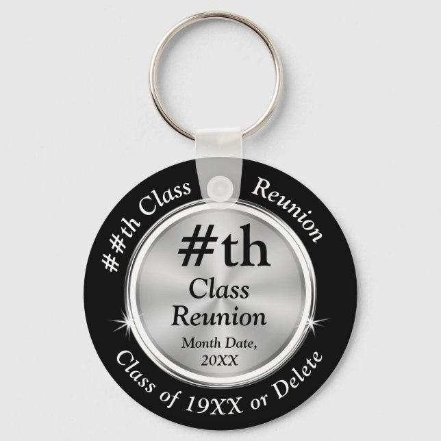 Inexpensive, Class Reunion Party Favours, Any Colo Keychain (Front)