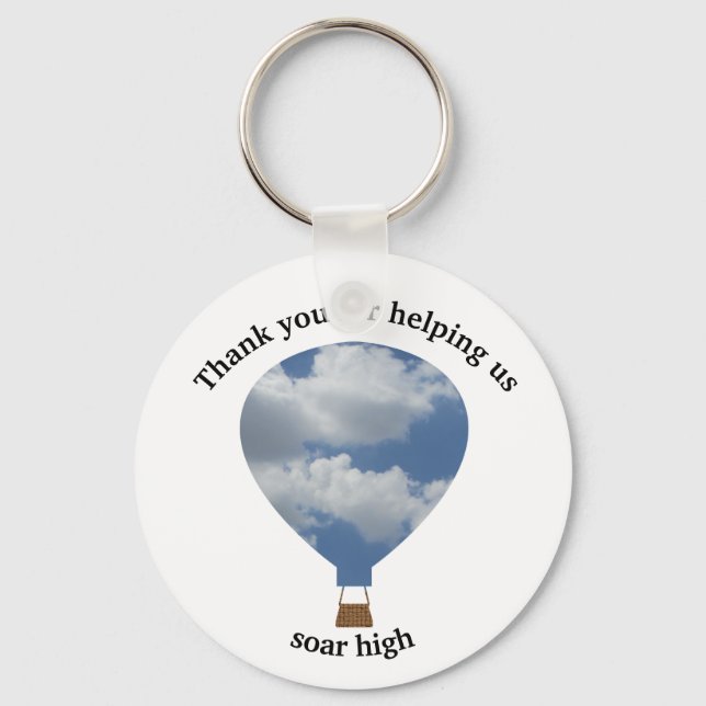 Inexpensive Employee Thank You Recognition Office Keychain (Front)