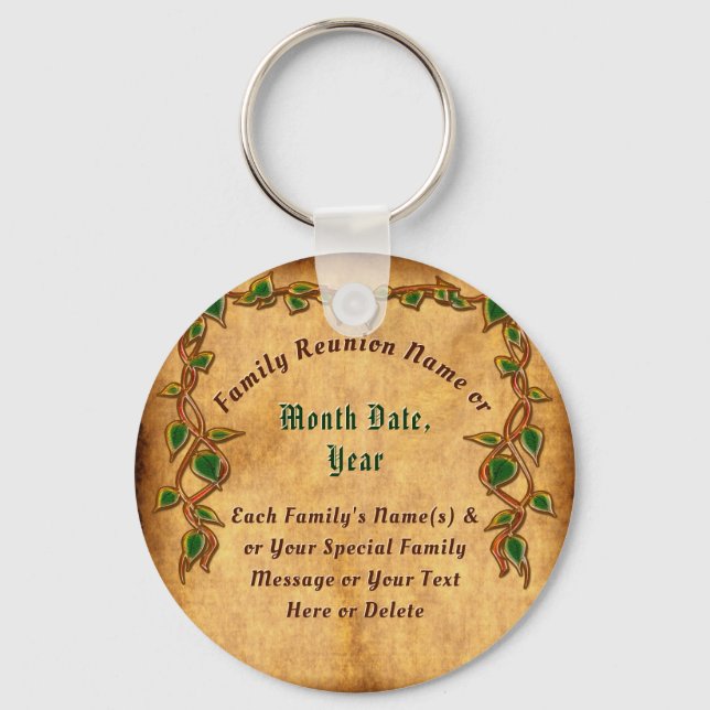 Inexpensive Family Reunion Gifts Under $5 Keychain (Front)
