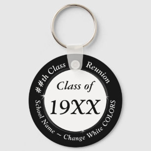 Inexpensive Personalized 20th High School Reunion Keychain