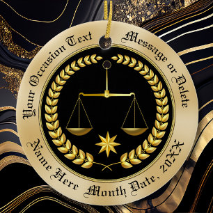 Inexpensive Personalized Lawyer Ornaments, Ceramic Ornament