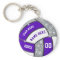Inexpensive Purple and White Volleyball Keychains