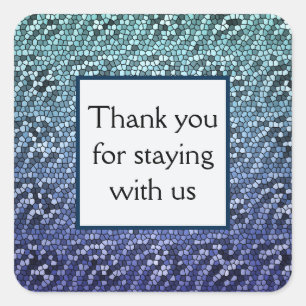Inexpensive Thank You for Staying House Rental Square Sticker