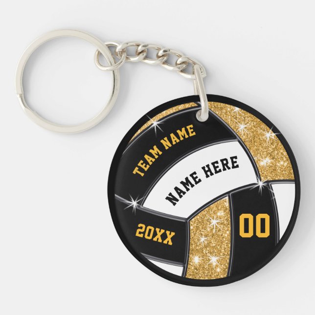 Inexpensive Volleyball Gift Ideas for Senior Night Keychain (Front)