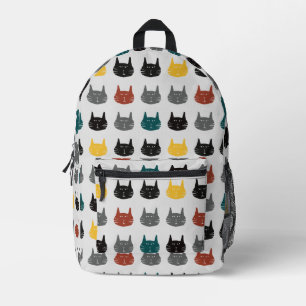Inexplicable cats printed backpack