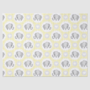 Infant Baby Neutral Yellow Elephant Shower Gift Tissue Paper