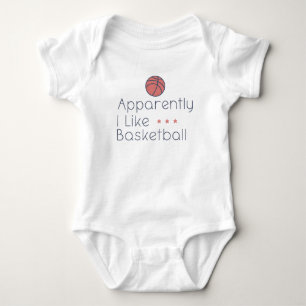 Infant Basketball   Apparently I Like Basketball Baby Bodysuit