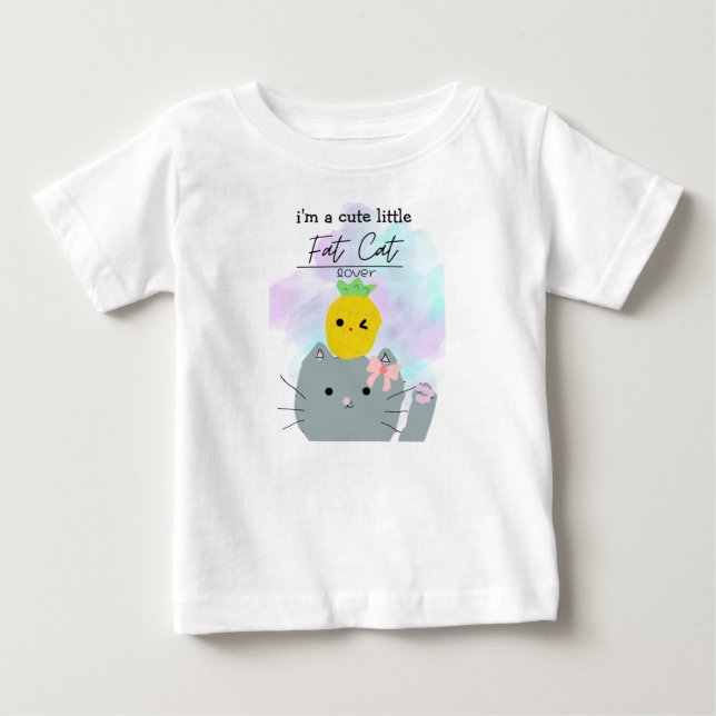 infant cute fat cat shirt (Front)