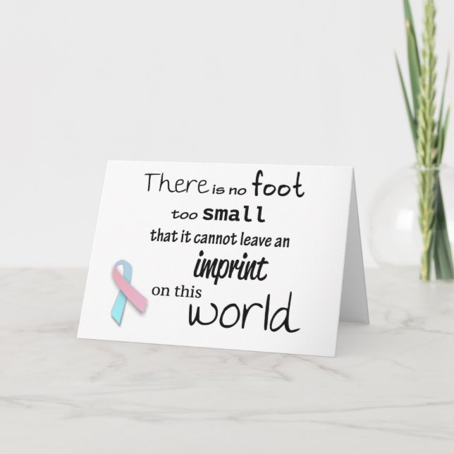 Infant loss awareness greeting card (Front)