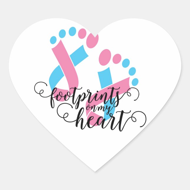 infant loss awareness heart sticker (Front)