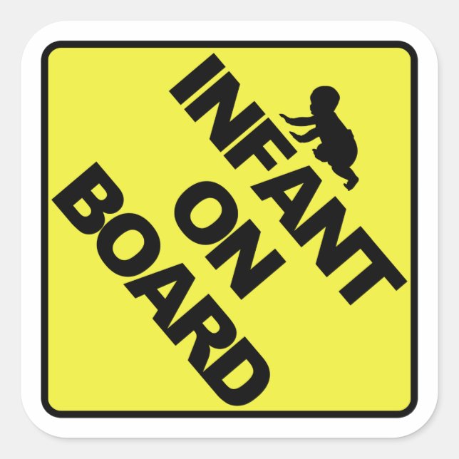 Infant on board square sticker (Front)