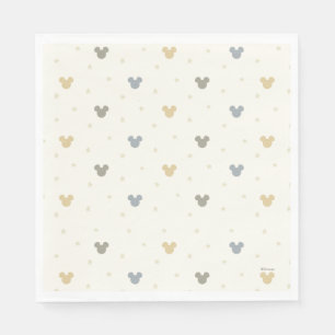 Infant Pastel Mickey Mouse Icon and Star Pattern Napkin