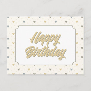 Infant Pastel Mickey Mouse Icon and Star Pattern Postcard