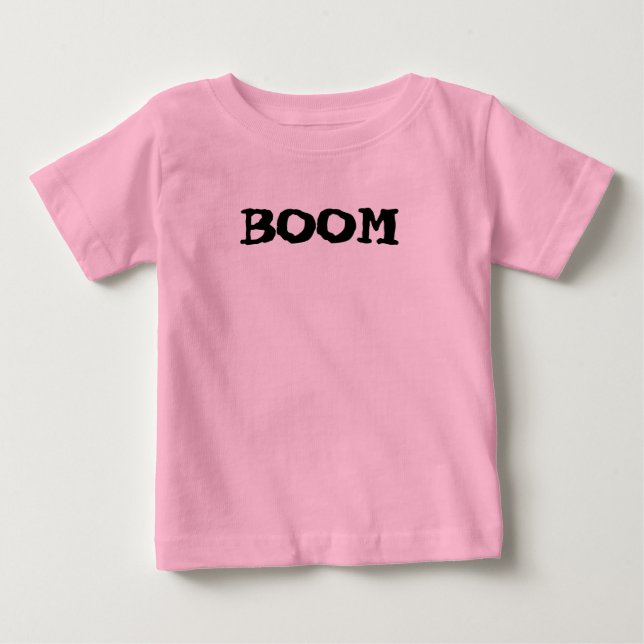 Infant Pink Shirt BOOM Logo (Front)