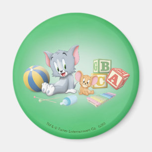 Infant Tom and Jerry Playing With Toys Magnet