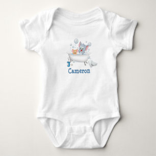 Infant Tom and Jerry Taking a Bath Baby Bodysuit