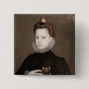 Infanta Isabella Clara Eugenia 2 Inch Square Button