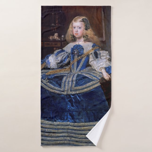 Infanta Margarita Teresa Blue Dress, Velazquez Bath Towel (Bath Towel)