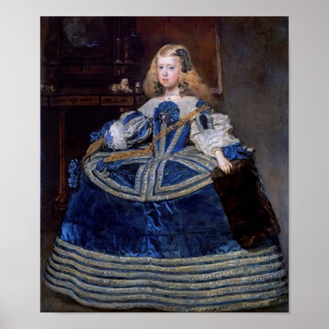 Infanta Margarita Teresa Blue Dress, Velazquez Poster (Front)