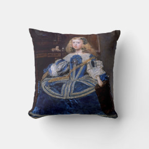 Infanta Margarita Teresa Blue Dress, Velazquez Throw Pillow