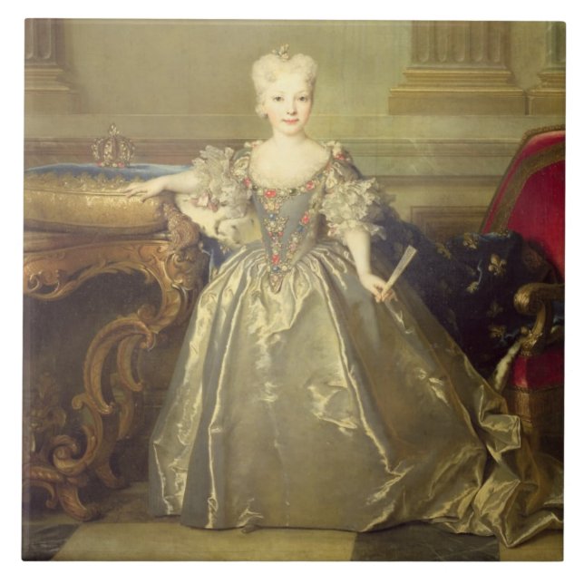 Infanta Maria Ana Victoria de Borbón, 1724 (oil on Tile (Front)