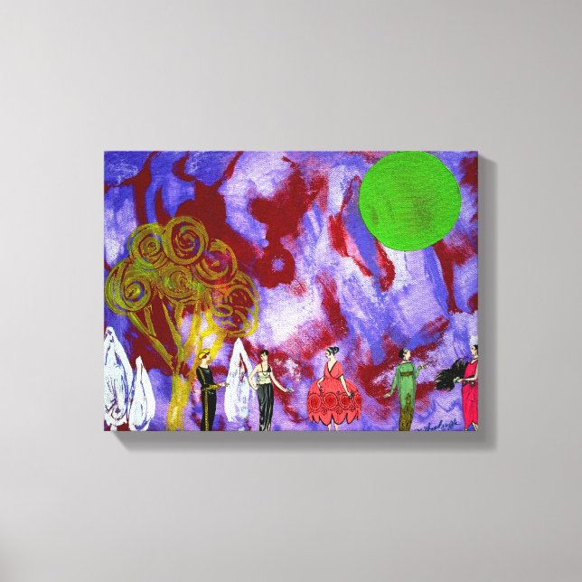 Infanta's Moonlight Garden Party by Michael Moffa Canvas Print (Front)