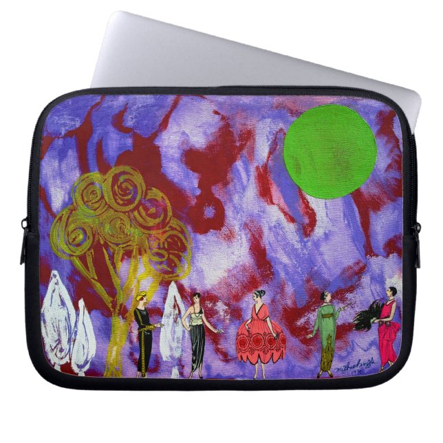 Infanta's Moonlight Garden Party by Michael Moffa Laptop Sleeve (Front)