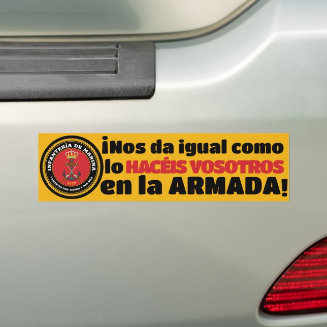 INFANTERÍA DE MARINA BUMPER STICKER (On Car)