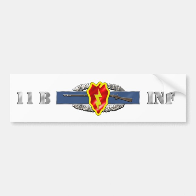 INFANTRY 11B 25TH ID BUMPER STICKER (Front)