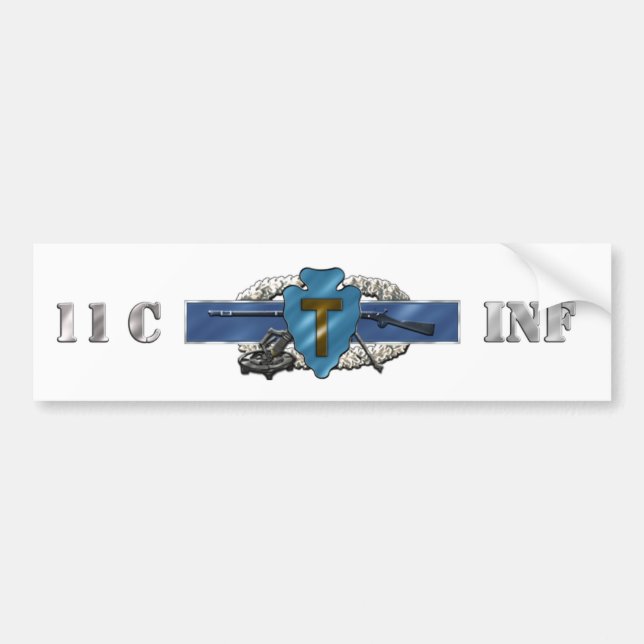INFANTRY 11C 36th Infantry Division Bumper Sticker (Front)