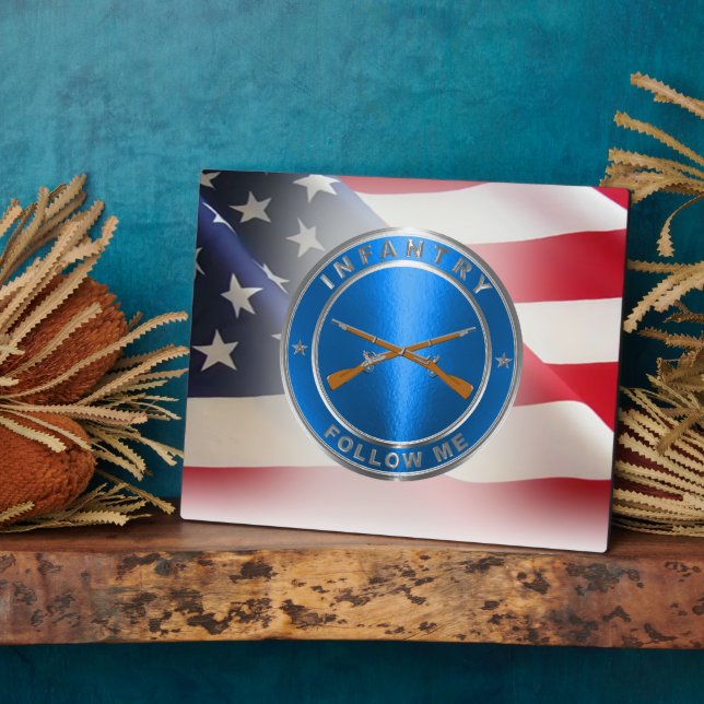 Infantry Army Veteran  Plaque (Side)