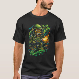 Infantry Rampage – Street Art Military Illustratio T-Shirt